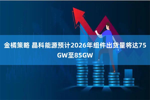 金橘策略 晶科能源预计2026年组件出货量将达75GW至85GW